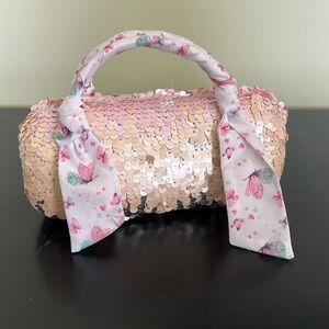 🎈Ombré sequined flip open hard glasses case